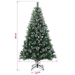 Mű karácsonyfa 120 cm 150 LED Meleg fehér PVC és fém Zöld 10