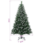 Mű karácsonyfa 240 cm 300 LED Meleg fehér PVC és fém Zöld 10