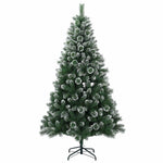 Műkarácsonyfa gömbbel 150 cm 150 LED Meleg fehér PVC és fém 5