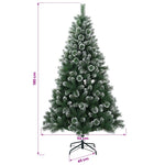 Műkarácsonyfa gömbbel 180 cm 300 LED Meleg fehér PVC és fém 11