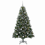 Műkarácsonyfa gömbbel 210 cm 300 LED Meleg fehér PVC és fém 4