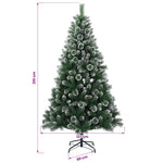 Műkarácsonyfa gömbbel 210 cm 300 LED Meleg fehér PVC és fém 11