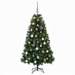 Műkarácsonyfa gömbbel 120 cm 150 LED Meleg fehér PVC és fém 4