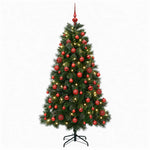 Műfenyő gömbbel 240 cm 300 LED Meleg fehér PVC és fém Zöld 4