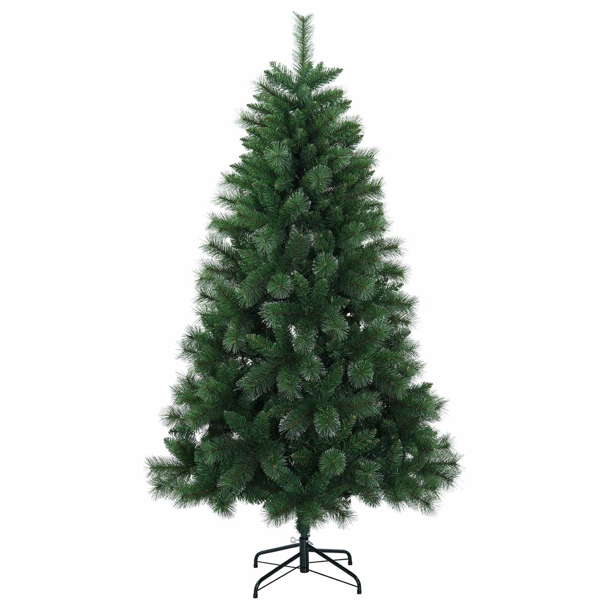 Műkarácsonyfa gömbökkel 120 cm 150 LED Meleg fehér PVC és fém 5