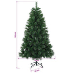 Műkarácsonyfa gömbökkel 120 cm 150 LED Meleg fehér PVC és fém 11