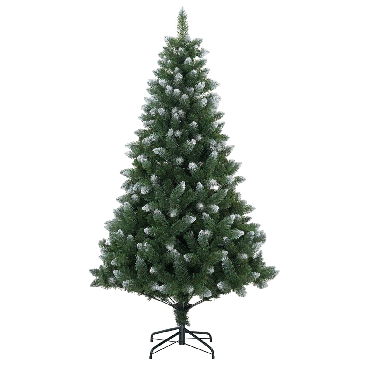 Műfenyő gömbökkel 120 cm 150 LED Meleg fehér PVC és fém Zöld 5