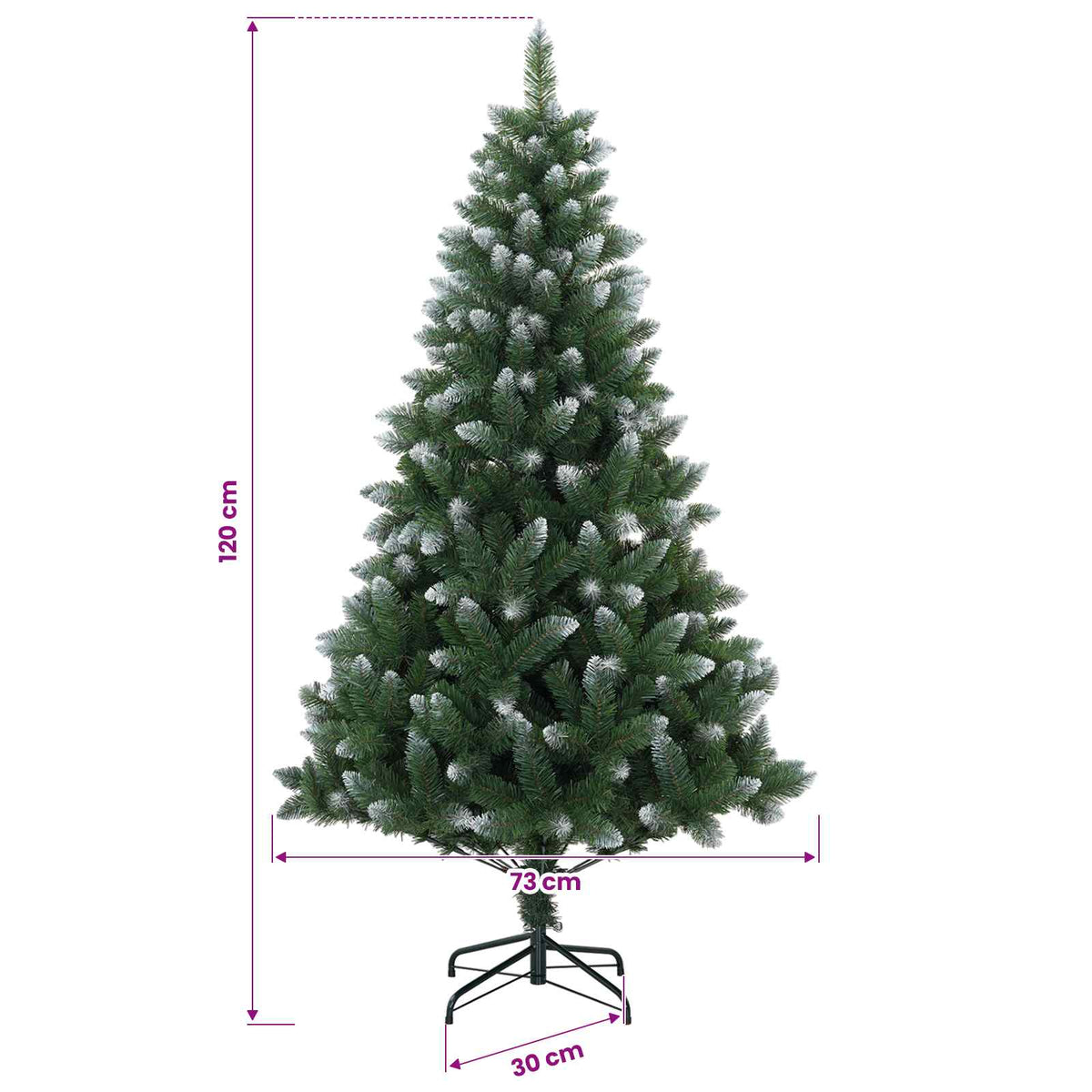 Műfenyő gömbökkel 120 cm 150 LED Meleg fehér PVC és fém Zöld 11