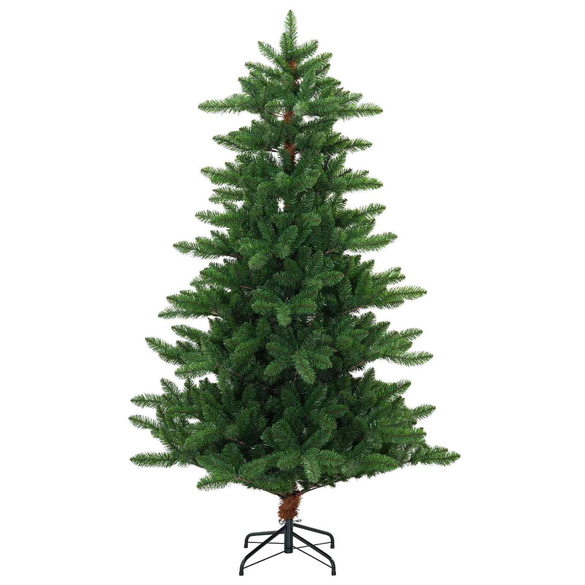 Műfenyő gömbökkel 180 cm 300 LED Meleg fehér PVC és fém Zöld 5