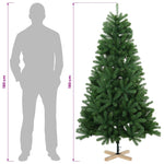 Műkarácsonyfa gömbbel 180 cm 300 LED Meleg fehér PVC Zöld 14