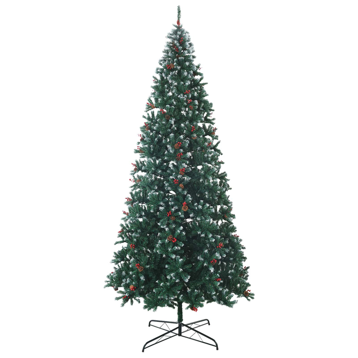 Mű zsanéros karácsonyfa gömbökkel 500 cm 900 LED Meleg fehér 5