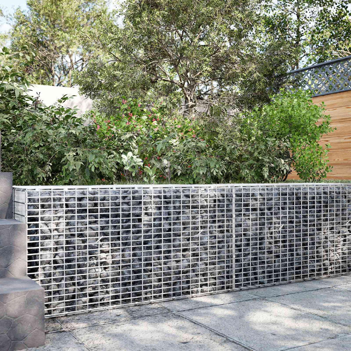 Gabion 3,5 mm-es dróttal és 5x2,5 cm-es hálóval 150x10x50 cm