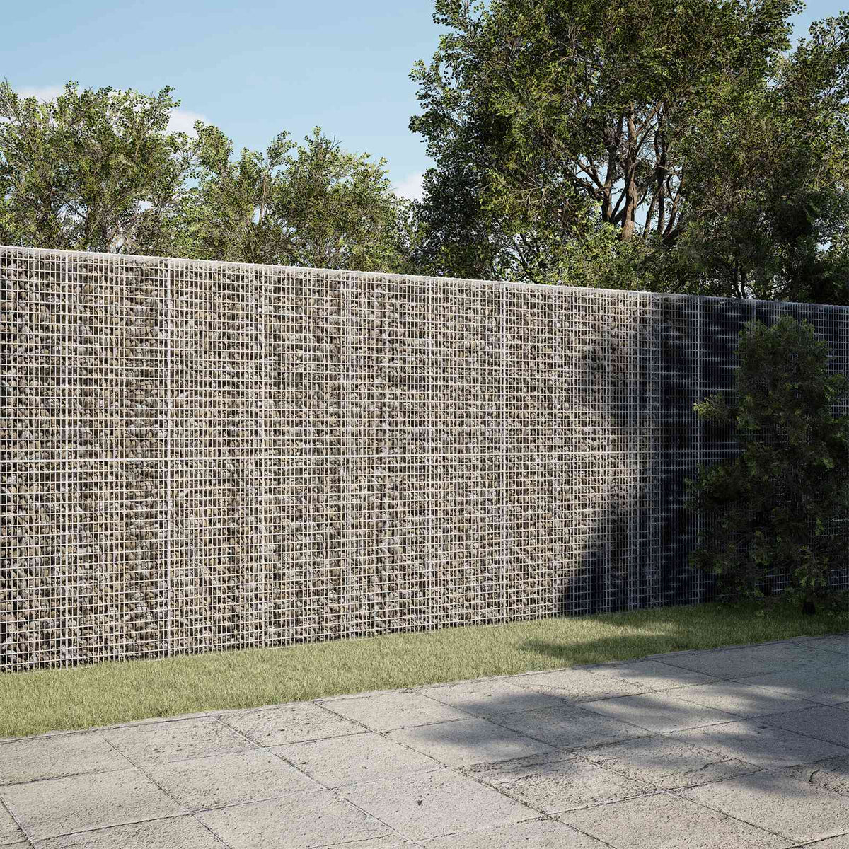 Gabion 3,5 mm-es dróttal és 5x2,5 cm-es hálóval 650x10x200 cm