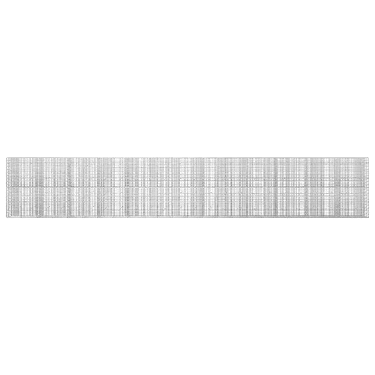 Gabion 3,5 mm-es dróttal és 5x2,5 cm-es hálóval 1200x20x200 cm 3