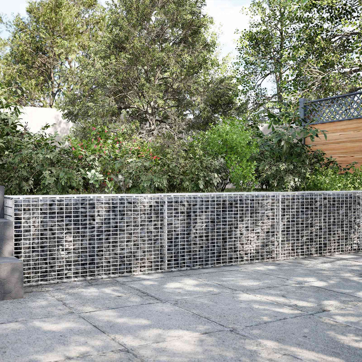 Gabion 3,5 mm-es dróttal és 5x2,5 cm-es hálóval 300x30x50 cm