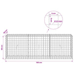 Gabion 3,5 mm Dróttal és 5x5 cm Rácsos 150x30x50 cm 6