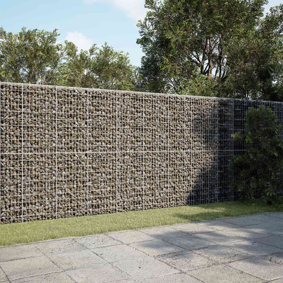 Gabion 3,5 mm dróttal és 5x10 cm-es hálóval 1200x30x200 cm