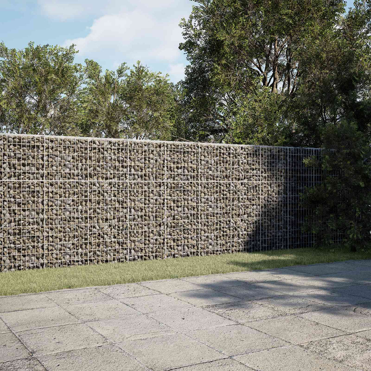 Gabion 3,5 mm dróttal és 5x10 cm-es hálóval 1150x50x150 cm