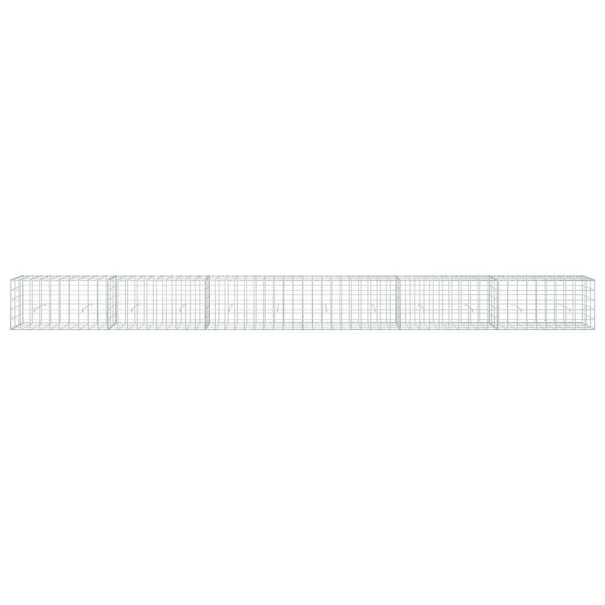 Gabion 3,5 mm Dróttal és 10x10 cm Rácsos 600x30x50 cm 3