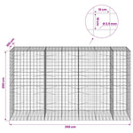 Gabion 3,5 mm Dróttal és 10x10 cm Rácsos 350x100x200 cm 6