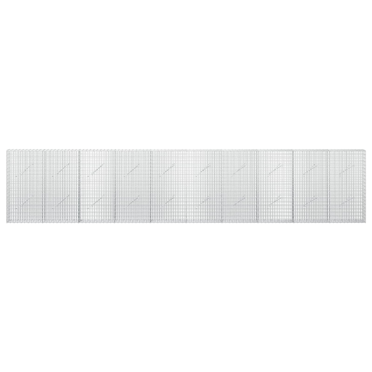 Gabion 5 mm Dróttal és 5x2,5 cm Rácsos 500x10x100 cm 3