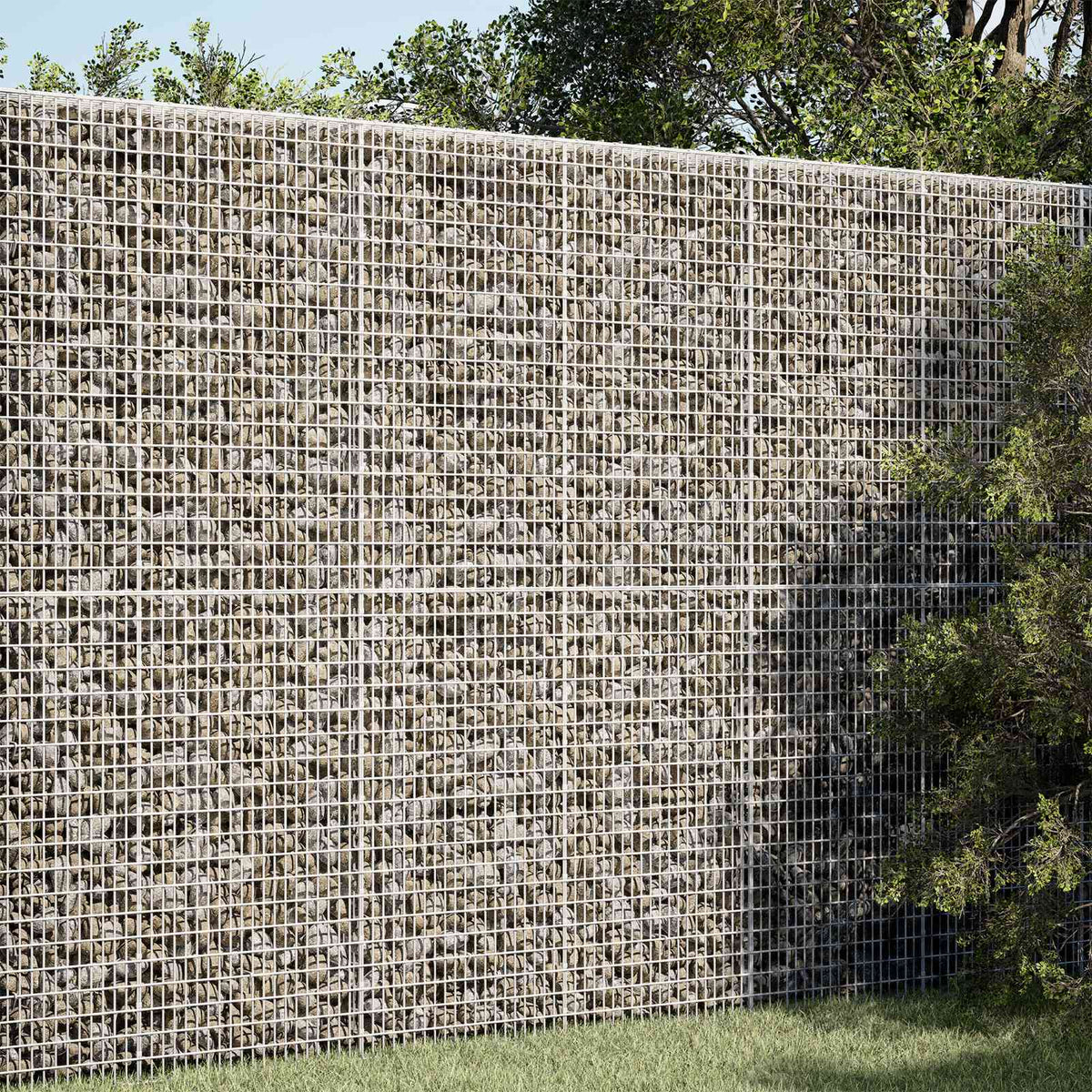 Gabion 5 mm Dróttal és 5x2,5 cm Rácsos 50x10x200 cm
