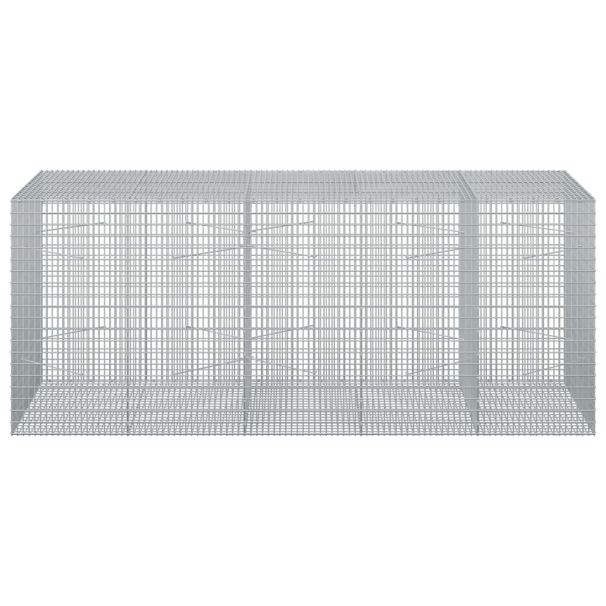 Gabion 5 mm Dróttal és 5x2,5 cm Rácsos 250x100x100 cm 3