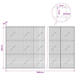 Gabion 5 mm-es dróttal és 5x5 cm-es hálóval 1050x10x150 cm 6