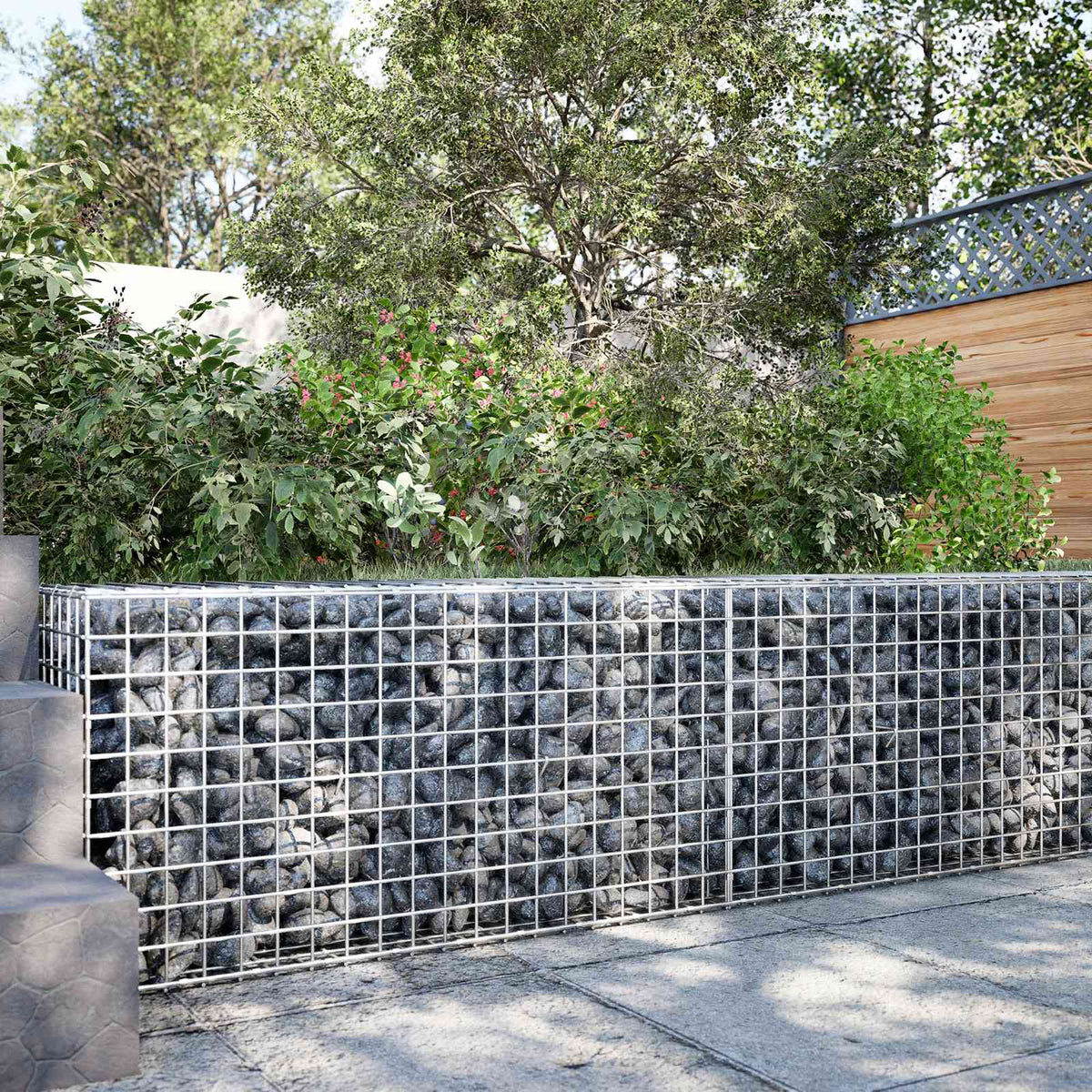 Gabion 5 mm-es dróttal és 5x5 cm-es hálóval 100x20x50 cm