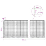 Gabion 5 mm-es dróttal és 5x5 cm-es hálóval 550x30x100 cm 6