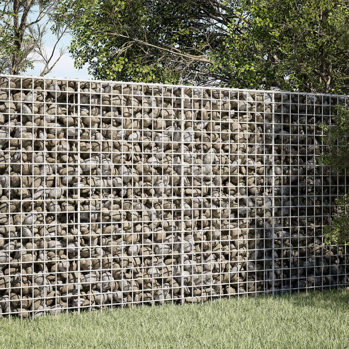 Gabion 5 mm-es dróttal és 5x5 cm-es hálóval 150x100x100 cm