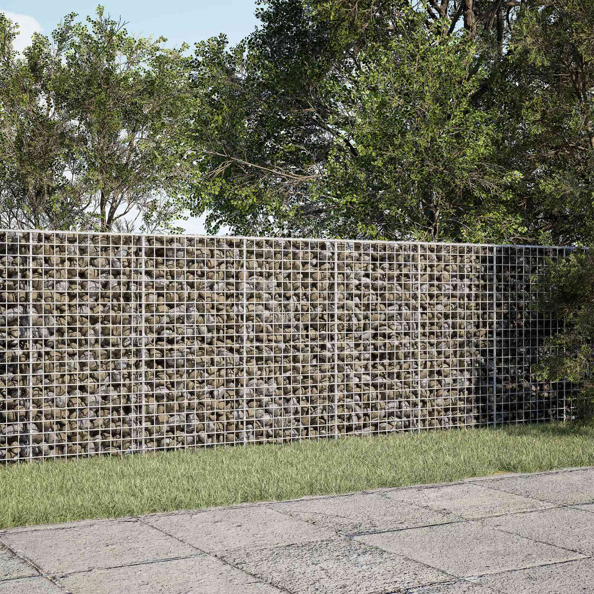 Gabion 5 mm-es dróttal és 5x5 cm-es hálóval 250x100x100 cm