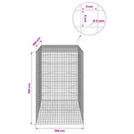Gabion 5 mm-es dróttal és 5x5 cm-es hálóval 100x100x150 cm 6