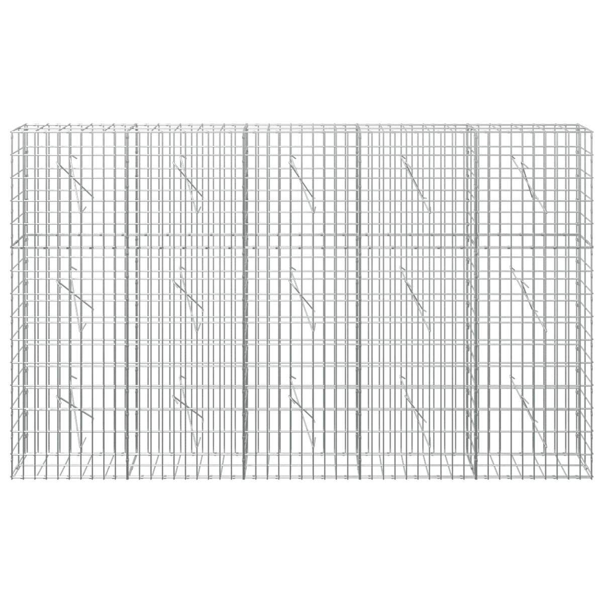 Gabion 5 mm Dróttal és 5x10 cm Rácsos 250x10x150 cm 3