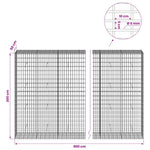 Gabion 5 mm Dróttal és 5x10 cm Rácsos 900x50x200 cm 6
