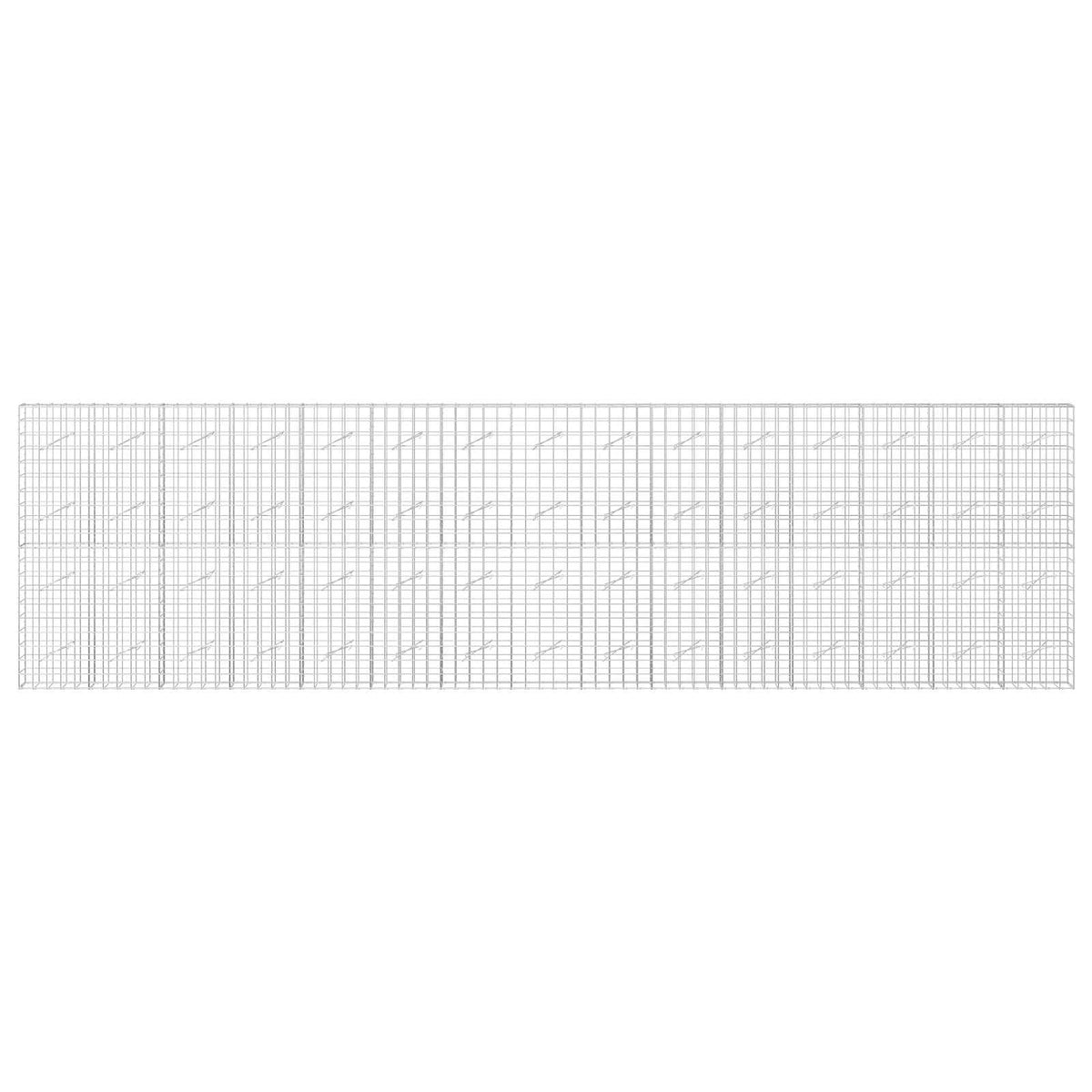 Gabion 5 mm-es dróttal és 10x10 cm-es hálóval 750x10x200 cm 3