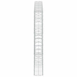 Gabion 5 mm-es dróttal és 10x10 cm-es hálóval 250x20x150 cm 4