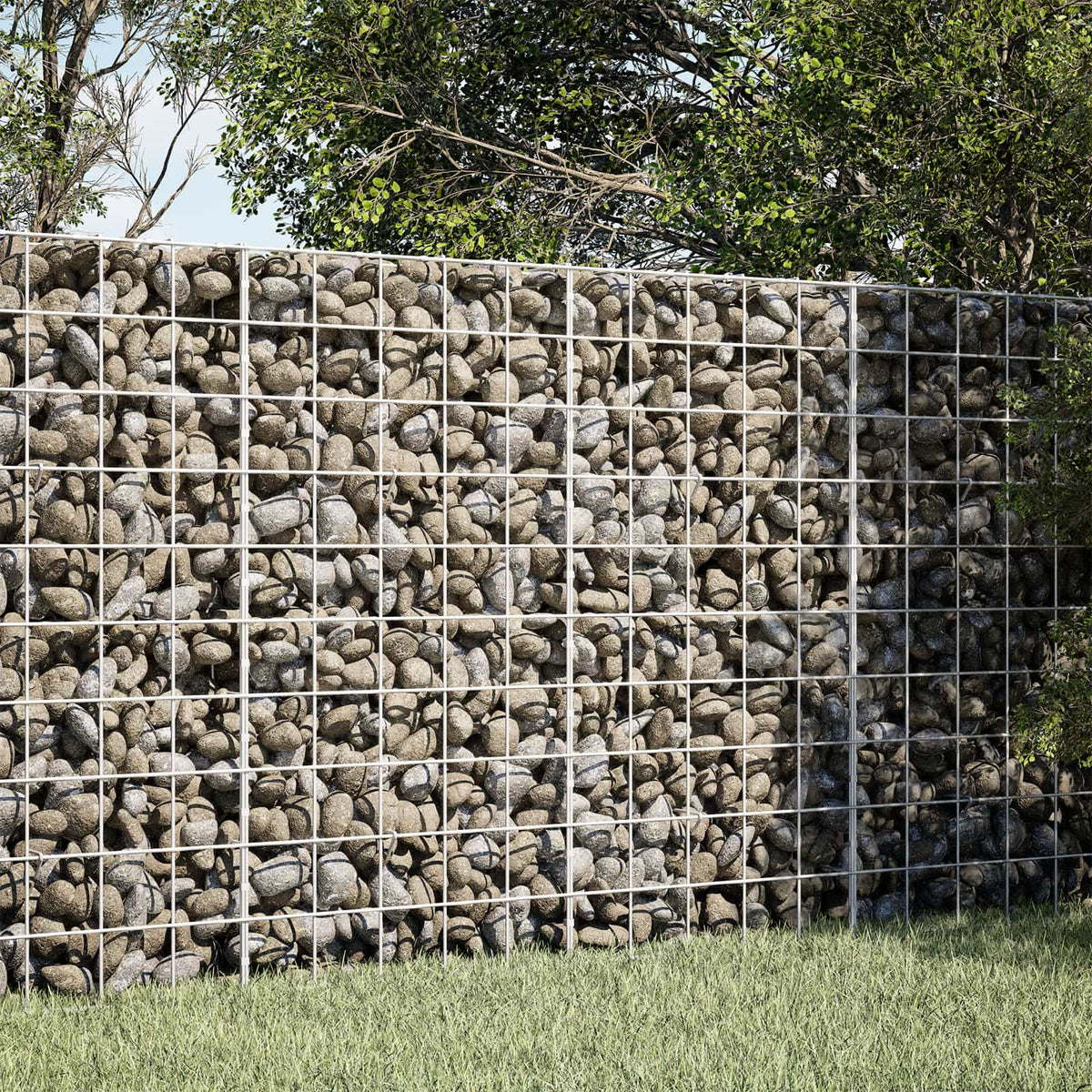 Gabion 5 mm-es dróttal és 10x10 cm-es hálóval 100x30x100 cm