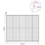 Gabion 5 mm-es dróttal és 10x10 cm-es hálóval 250x30x200 cm 6