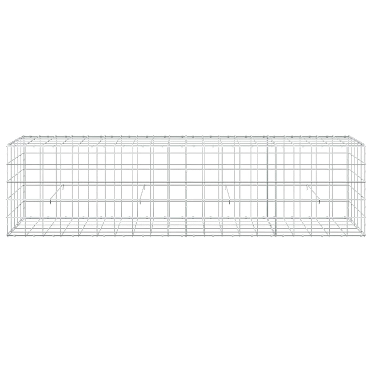 Gabion 5 mm-es dróttal és 10x10 cm-es hálóval 200x50x50 cm 3