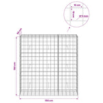 Gabion 5 mm-es dróttal és 10x10 cm-es hálóval 150x50x150 cm 6