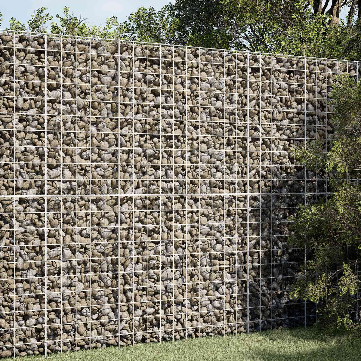 Gabion 5 mm-es dróttal és 10x10 cm-es hálóval 150x100x200 cm