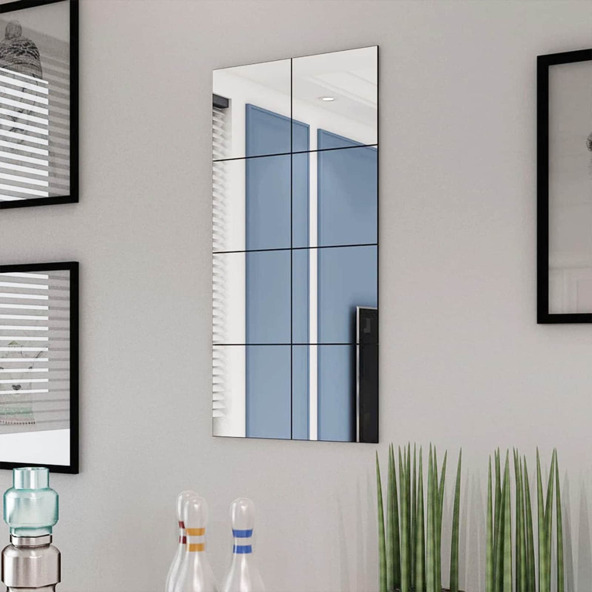 Tükrök 8 db Ezüst 20,5 x 20,5 x 0,4 cm Kiváló minőségű üveg 3