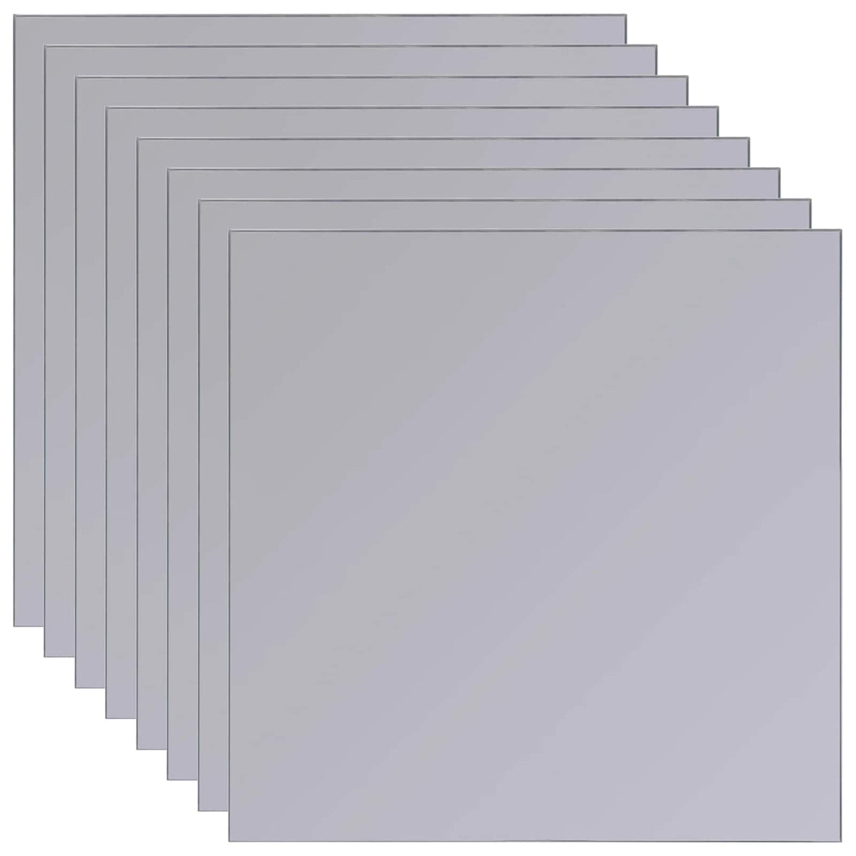 Tükrök 8 db Ezüst 20,5 x 20,5 x 0,4 cm Kiváló minőségű üveg 5