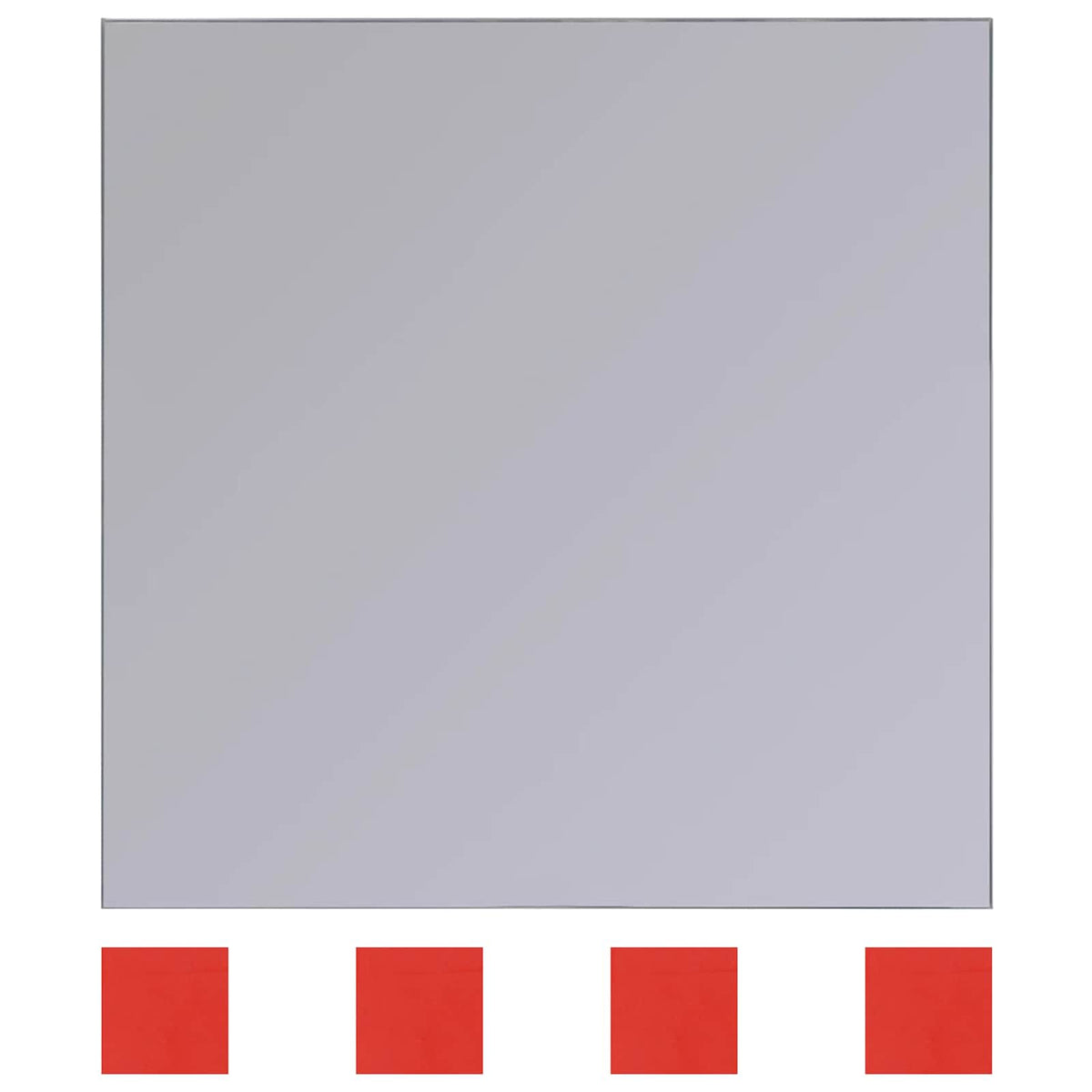 Tükrök 8 db Ezüst 20,5 x 20,5 x 0,4 cm Kiváló minőségű üveg 6