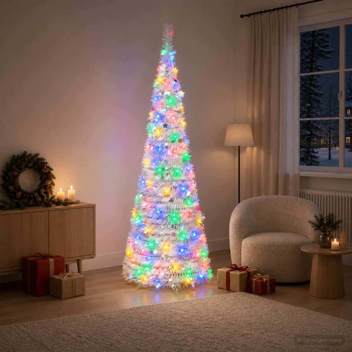 Pop-up LED-es karácsonyfa 180 cm 150 LED PVC és PET Fehér 3