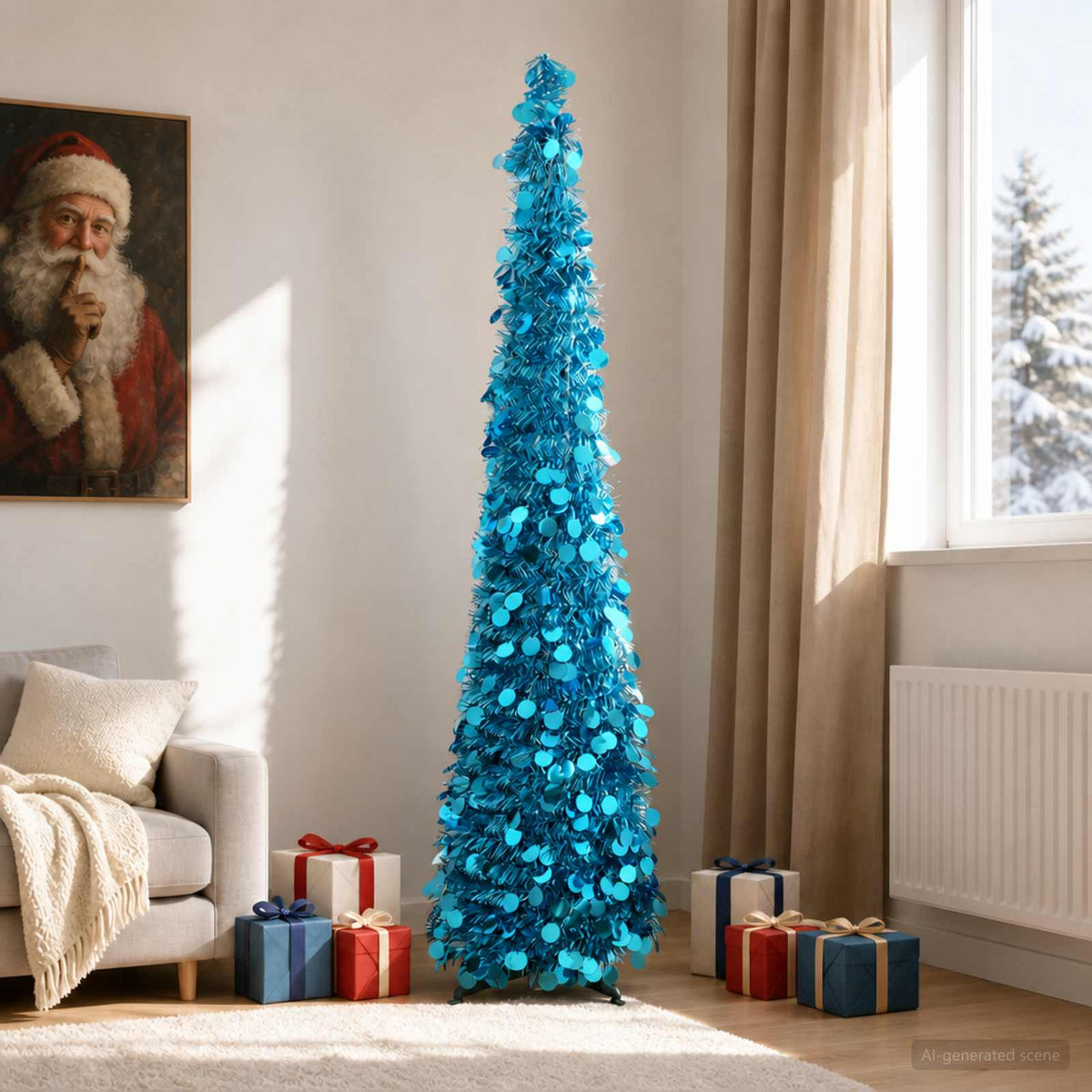 Pop-up karácsonyfa 180 cm PET Kék