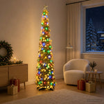 Pop-up LED-es karácsonyfa csúcsdísszel 180 cm 100 LED PET Arany 3