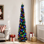 Pop-up LED-es karácsonyfa csúcsdísszel 180 cm 100 LED PET 3