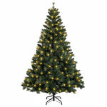 Műanyag Hajtogatós Karácsonyfa 120 cm 150 LED Meleg fehér 4